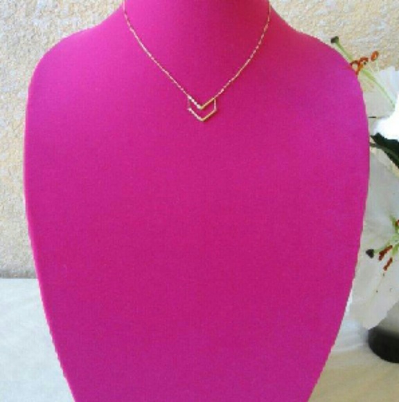 Gold Plated Silver Necklace With CZ NWB - Picture 1 of 3